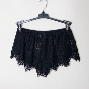 LF House Of Three Black Lace Shorts